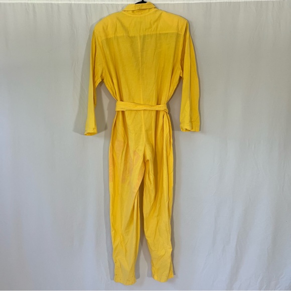 E.Z. Spirit Vintage 80s Yellow Belted Jumpsuit - Picture 5 of 11